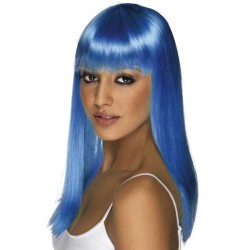 PERRUQUE GLAMOUR FLUO BLEUE