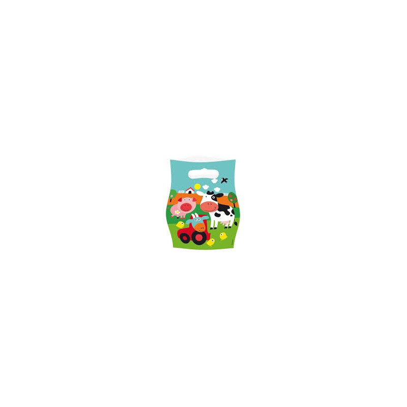 SACHETS POUR FETE ANIMAUX DE LA FERME PAR 8