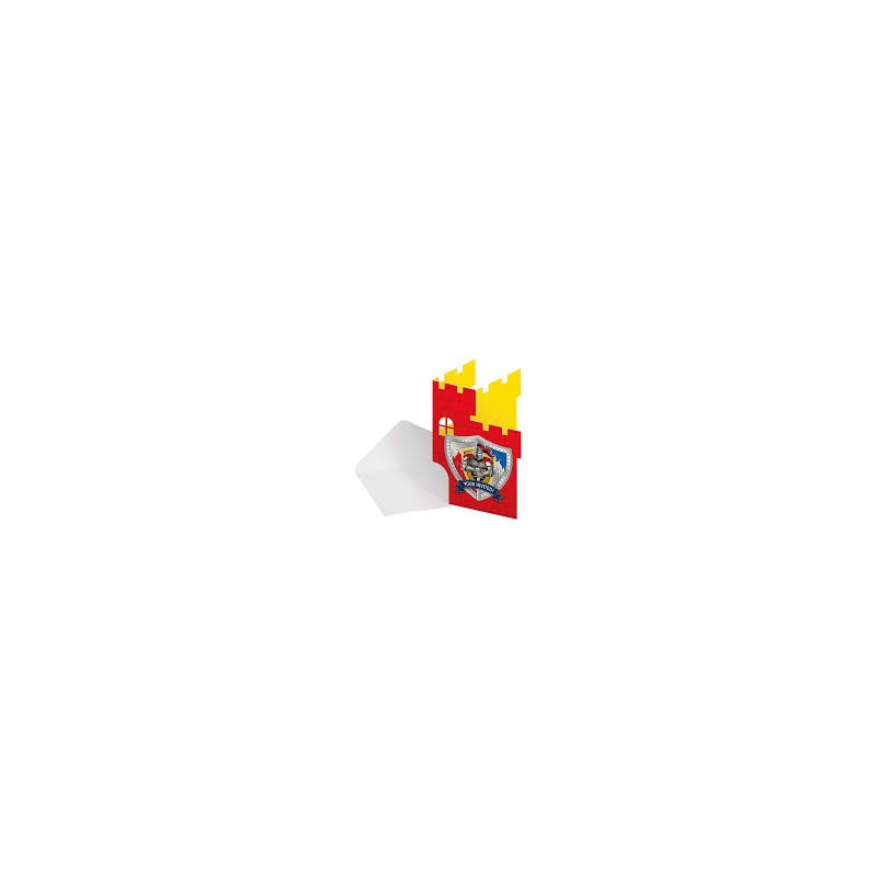 CARTE D'INVITATIONS CHEVALIERS CHATEAU FORT PAR 8 CARTE D'INVITATIONS CHEVALIERS CHATEAU FORT PAR 8