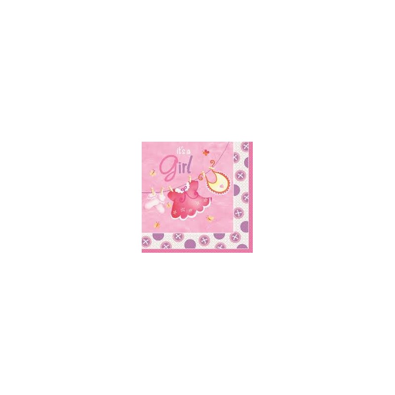 16 SERVIETTES EN PAPIER IT' A GIRL PETITS HABITS 33 X 33 CM ROSE 16 SERVIETTES EN PAPIER IT' A GIRL PETITS HABITS 33 X 33 CM ROSE