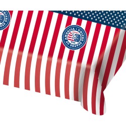 NAPPE PLASTIFIEE USA OU ETATS UNIS 130 X 180 CM