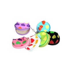 PORTE MONNAIE ZIP COEUR 7 CM MODELES ASSORTIS