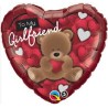 BALLON METALLIQUE COEUR TO MY GIRLFRIEND 46CM