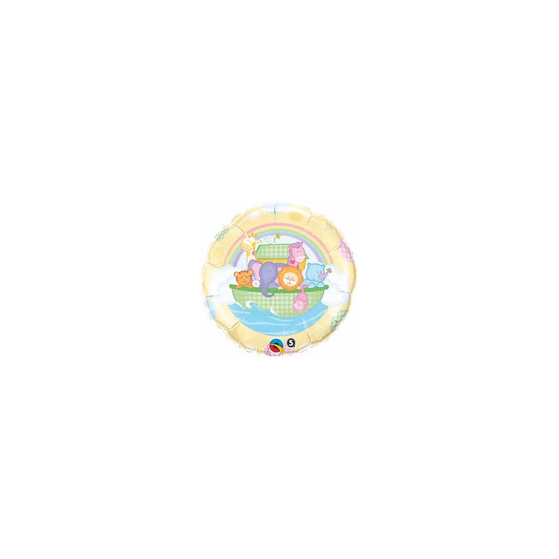 BALLON METALLIQUE ROND ANIMAUX SAFARI BEBE 46 CM