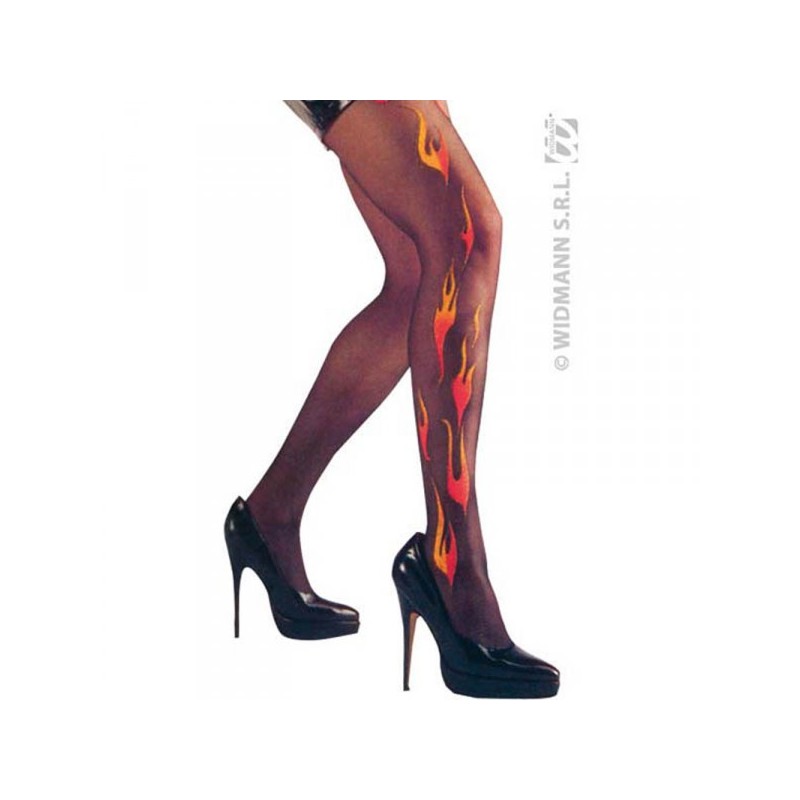 COLLANT NOIR DECOR FLAMMES COLLANT NOIR DECOR FLAMMES