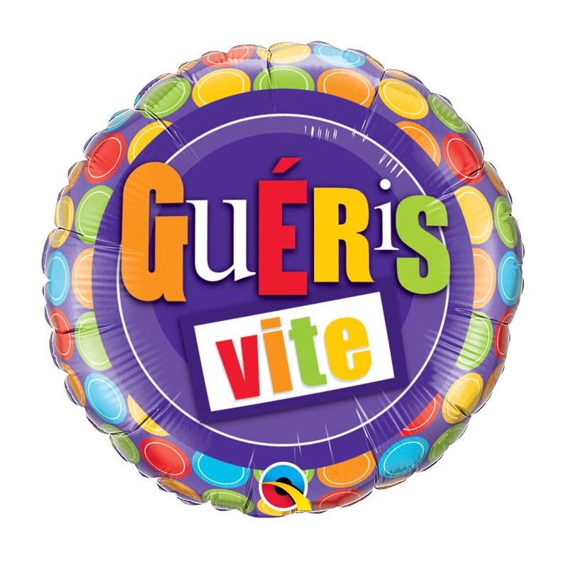 BALLON ROND METALLIQUE GUERIS VITE MULTICOLORE 46 CM BALLON ROND METALLIQUE GUERIS VITE MULTICOLORE 46 CM