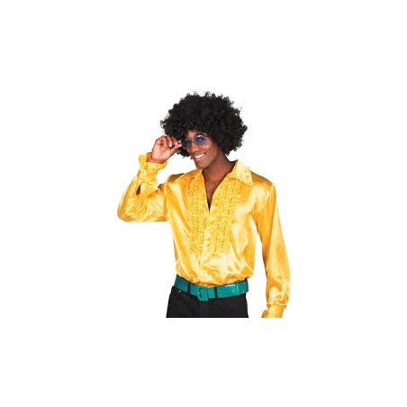 DEGUISEMENT CHEMISE RUCHE JAUNE TAILLE L 