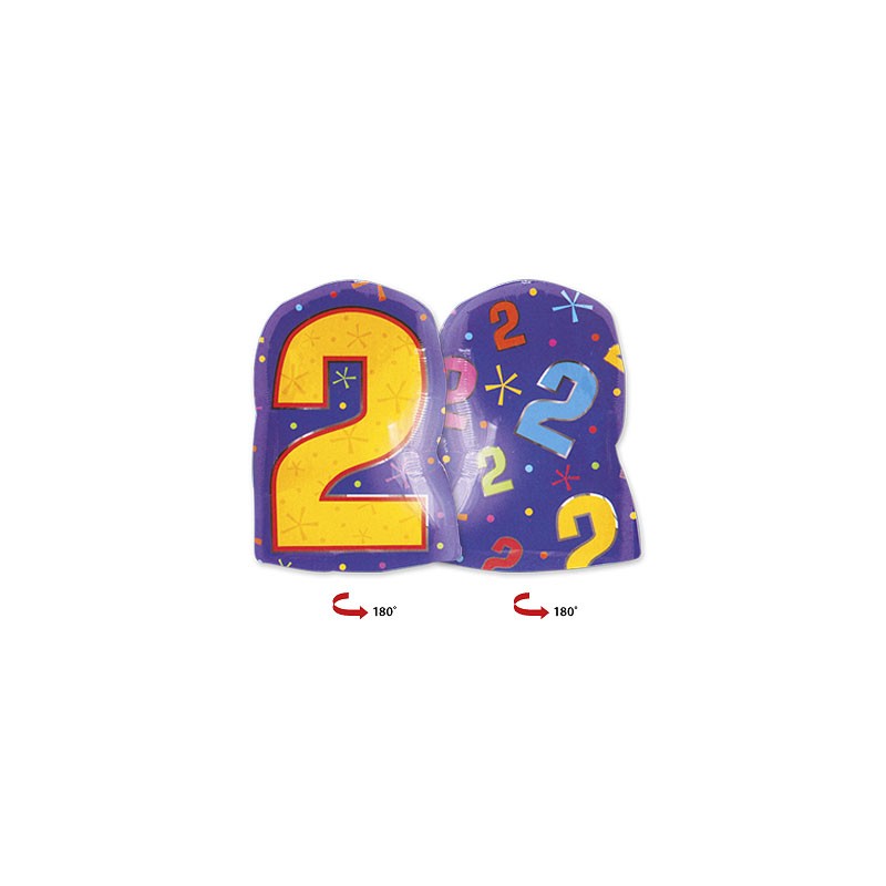 BALLON CHIFFRE MULTICOLORE JR.SHAPE CHIFFRE 2 45 CM BALLON CHIFFRE MULTICOLORE JR.SHAPE CHIFFRE 2 45 CM