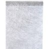 CHEMIN DE TABLE FANON METALLIQUE ARGENT