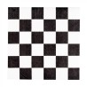 20 SERVIETTES DAMIER NOIR ET BLANC 33 X 33 CM