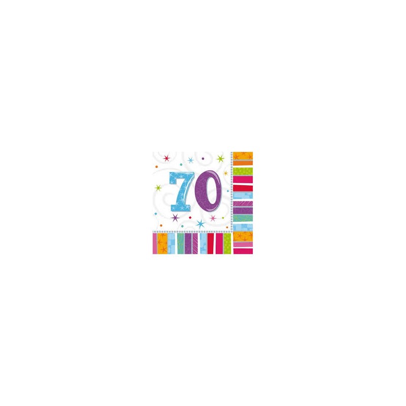 16 SERVIETTES RADIANT 70 MULTICOLORES 33 X 33 CM 16 SERVIETTES RADIANT 70 MULTICOLORES 33 X 33 CM