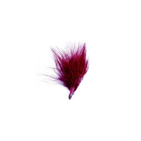 20 PLUMES PIED DE POULE PLAT BORDEAU