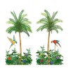 DECOR PERROQUETS / PALMIERS