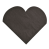 20 SERVIETTES COEUR NOIRES  31.7 X 31.7 CM