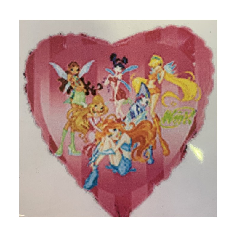 BALLON METALLIQUE COEUR ROSE SECRET WINX 43 CM BALLON METALLIQUE COEUR ROSE SECRET WINX 43 CM