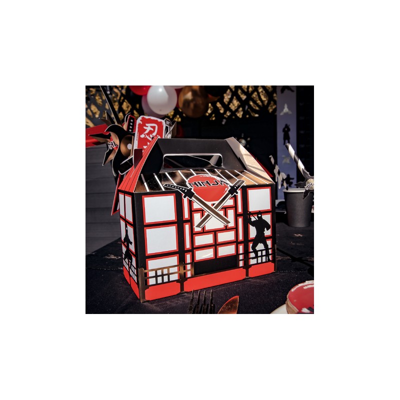 4 BOITES A CADEAUX NINJA NOIR ROUGE ET OR 4 BOITES A CADEAUX NINJA NOIR ROUGE ET OR