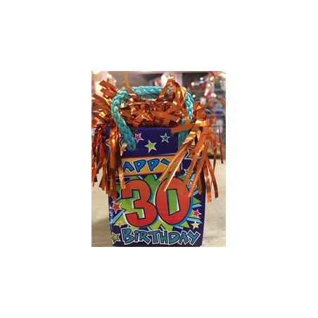 POIDS A BALLON SAC BLEU 30 HAPPY BIRTHDAY