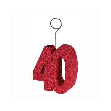POIDS A BALLON OU PORTE PHOTO 40 ROUGE