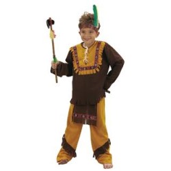 DEGUISEMENT INDIEN MARRON  CHIOWA TAILLE 13 ANS