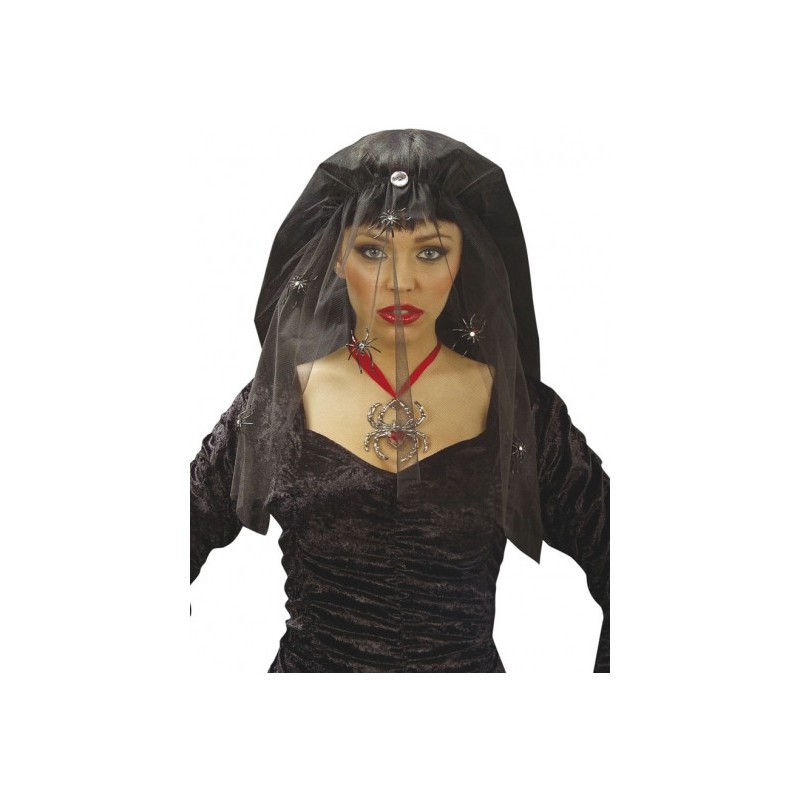 MANTILLE NOIRE AVEC ARAIGNEE MANTILLE NOIRE AVEC ARAIGNEE