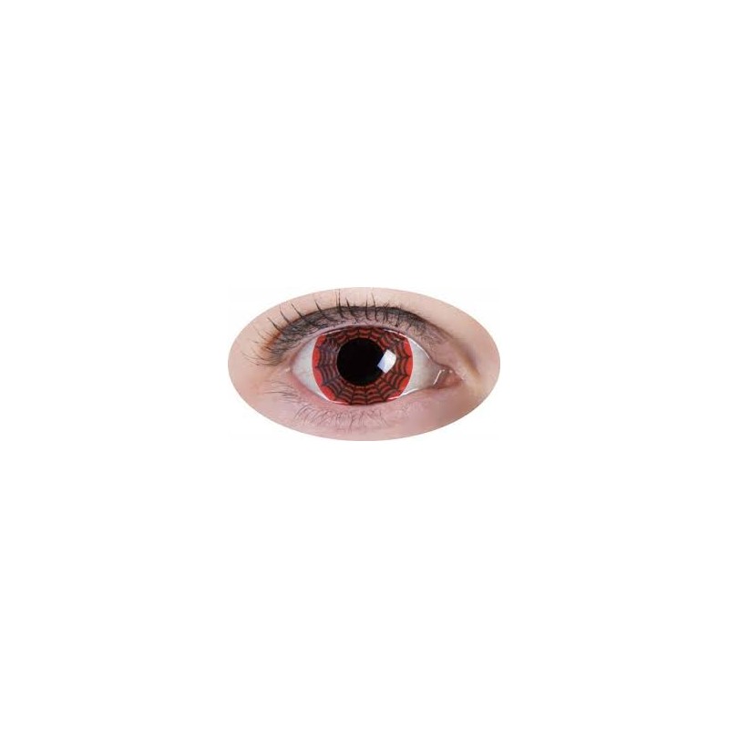 LENTILLES TOILE D'ARAIGNEE ROUGE ET NOIR 1 AN LENTILLES TOILE D'ARAIGNEE ROUGE ET NOIR 1 AN