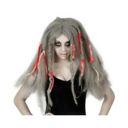 PERRUQUE SORCIERE  CHEVEUX DECOIFFER GRIS