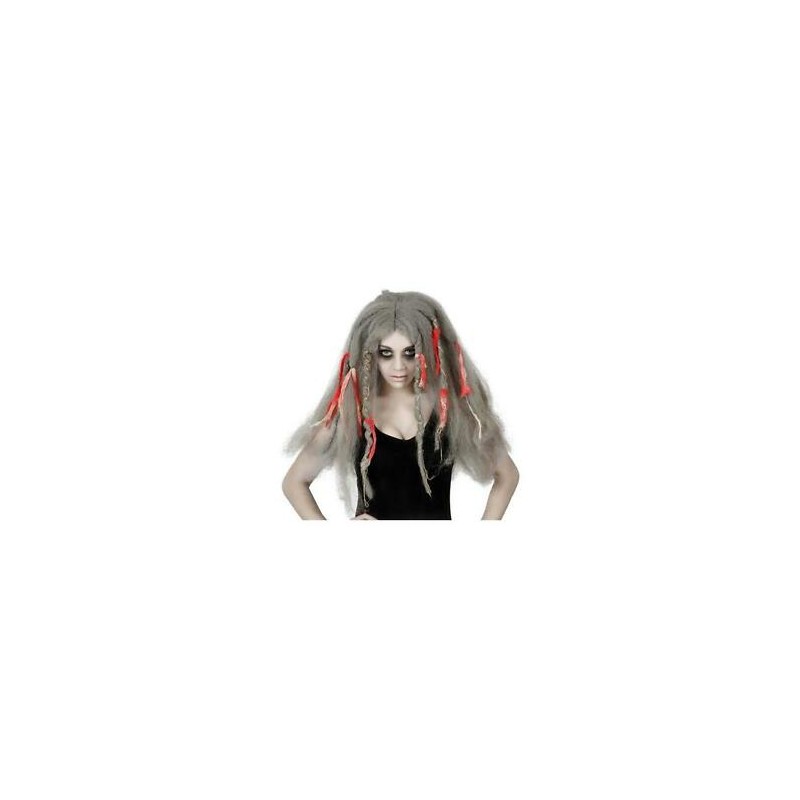 PERRUQUE SORCIERE  CHEVEUX DECOIFFER GRIS