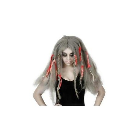 PERRUQUE SORCIERE  CHEVEUX DECOIFFER GRIS