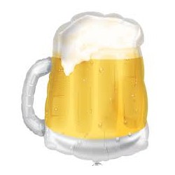 BALLON METALLIQUE CHOPE DE BIERE 58 CM 