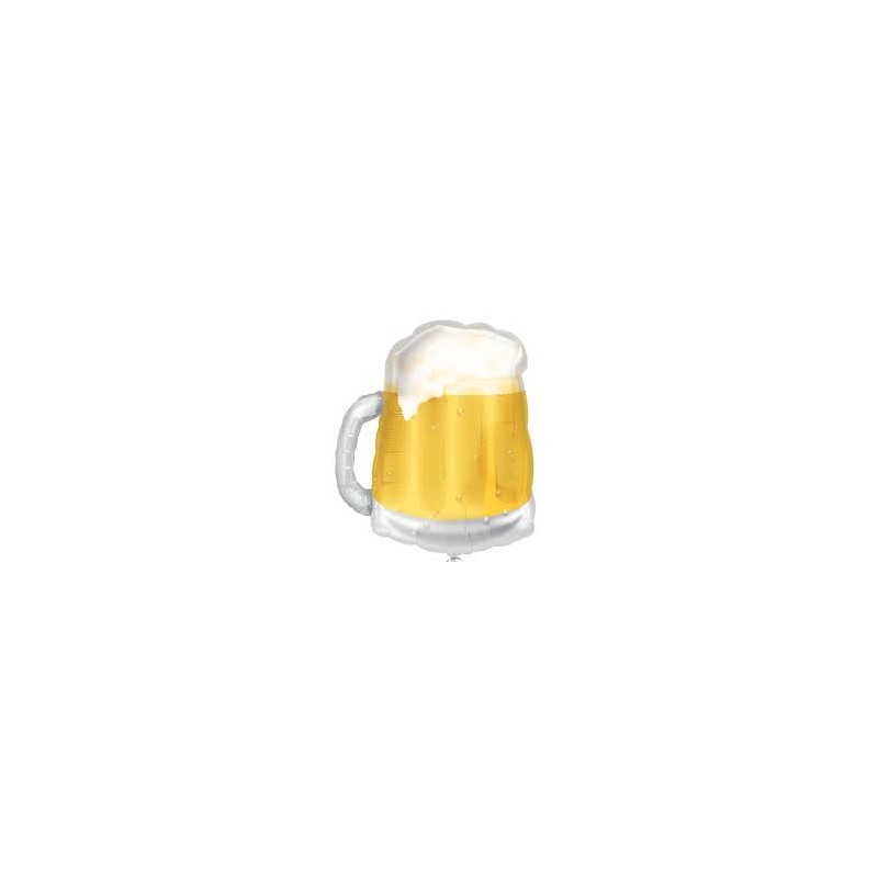 BALLON METALLIQUE CHOPE DE BIERE 58 CM BALLON METALLIQUE CHOPE DE BIERE 58 CM