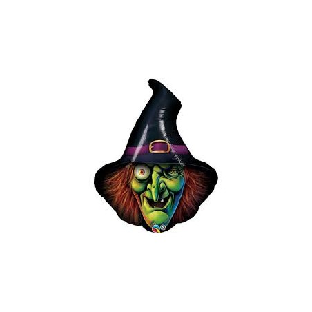 BALLON METALLIQUE TETE DE SORCIERE 86CM