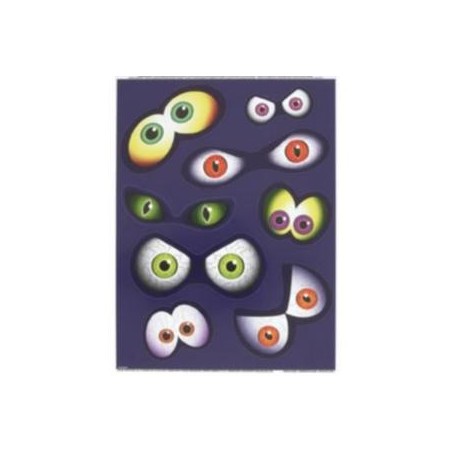 COLLANTS POUR FENETRE HALLOWEEN YEUX MULTICOLORES