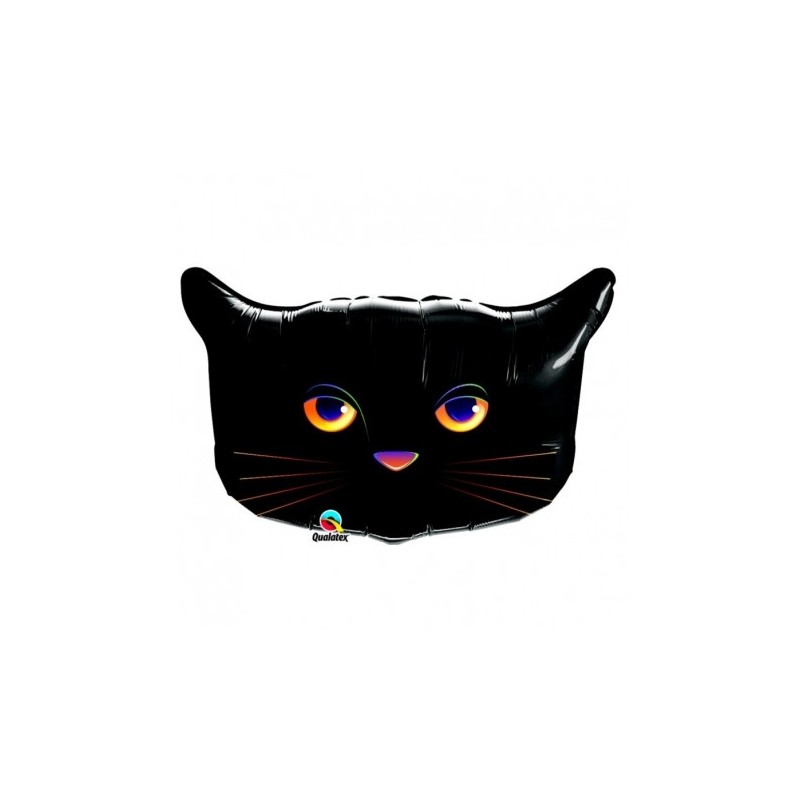 BALLON METALLIQUE TETE DE CHAT NOIR 76 CM BALLON METALLIQUE TETE DE CHAT NOIR 76 CM