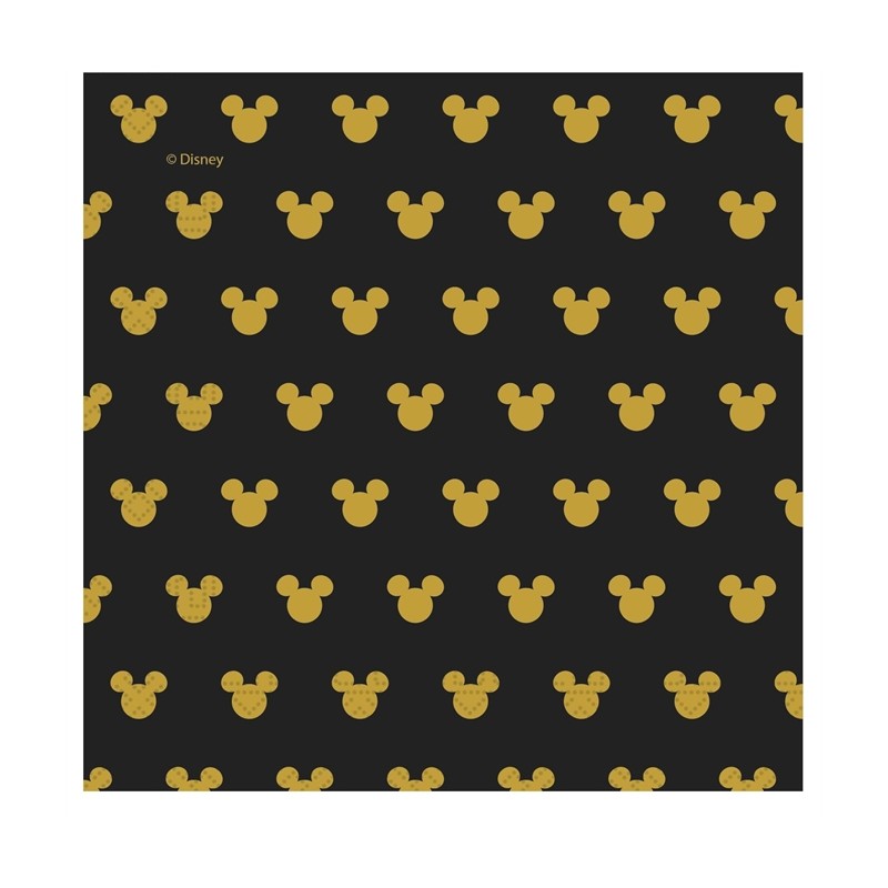 20 SERVIETTES MICKEY NOIR ET OR 33 X 33 CM 20 SERVIETTES MICKEY NOIR ET OR 33 X 33 CM