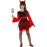 DEGUISEMENT DIABLESSE NOIRE NOEUD ROUGE TAILLE 3/4 ANS