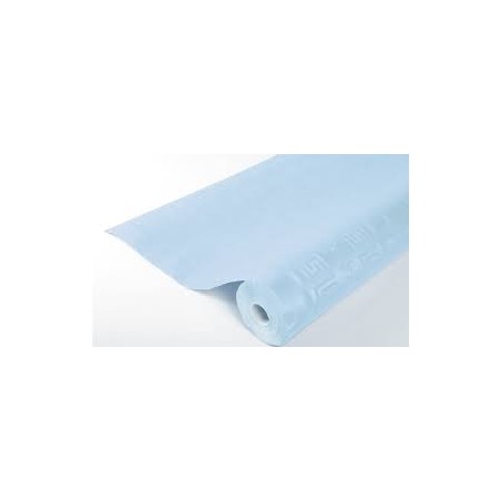 NAPPE DAMASSE BLEU CIEL L120 X 6M