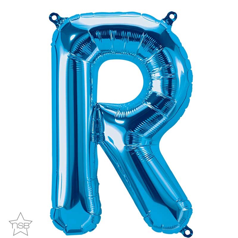 BALLON METALLIQUE LETTRE R BLEU 40 CM BALLON METALLIQUE LETTRE R BLEU 40 CM