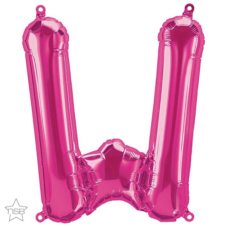 BALLON LETTRE METALLIQUE W FUSCHIA 40 CM BALLON LETTRE METALLIQUE W FUSCHIA 40 CM