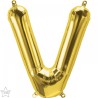 BALLON METALLIQUE LETTRE V OR 41 CM