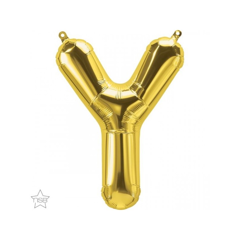 BALLON METALLIQUE LETTRE Y OR 41 CM BALLON METALLIQUE LETTRE Y OR 41 CM
