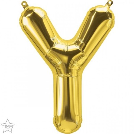 BALLON METALLIQUE LETTRE Y OR 41 CM