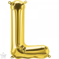 BALLON METALLIQUE LETTRE L OR 41 CM