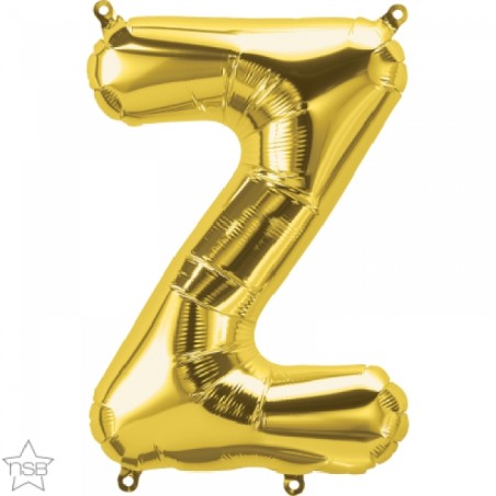 BALLON METALLIQUE LETTRE Z OR 41 CM