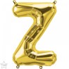 BALLON METALLIQUE LETTRE Z OR 41 CM