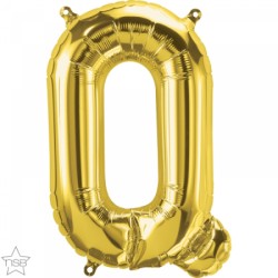 BALLON METALLIQUE LETTRE Q OR 41 CM