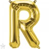 BALLON METALLIQUE LETTRE R OR 41 CM