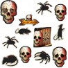 DECORS CARTONNES AVEC TETES DE MORT ENSANGLANTEES PAR 12