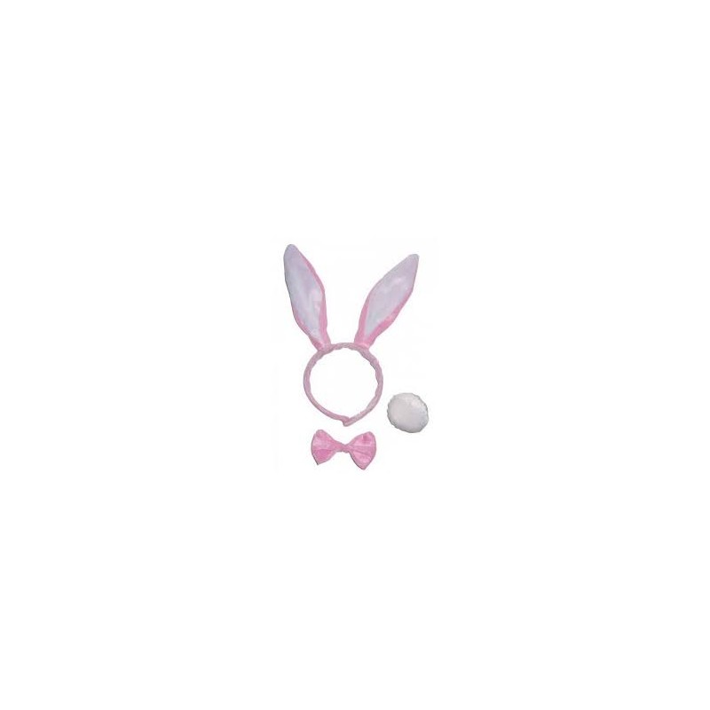 OREILLES DE LAPIN +QUEUE DE LAPIN BLANC / ROSE OREILLES DE LAPIN +QUEUE DE LAPIN BLANC / ROSE