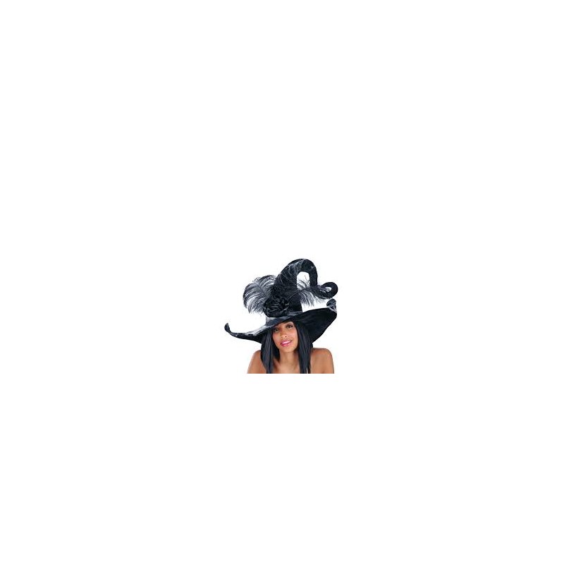 CHAPEAU SORCIERE NOIRE EN POINTE AVEC TOILE D ARAIGNEE CHAPEAU SORCIERE NOIRE EN POINTE AVEC TOILE D ARAIGNEE