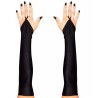 MITAINES OU GANTS AVEC PASSE DOIGT EN SATIN NOIR